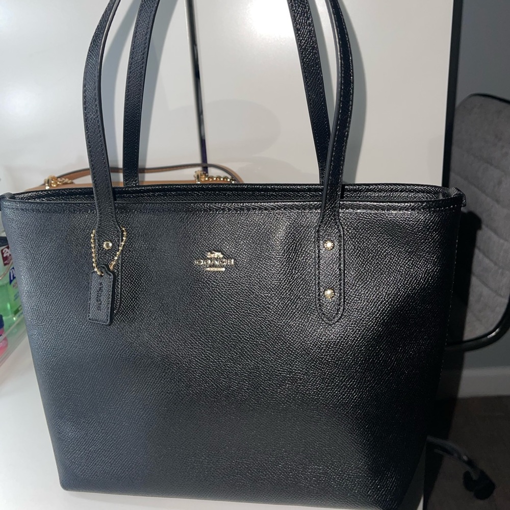 COPY - Black Coach Tote Bag - Picture 1 of 5
